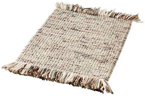 Dekowe Wollen kleed Lise Handgeweven vloerkleed, zuivere wol, met de hand geweven, mêlee, met franje, ideaal in de woonkamer slaapkamer