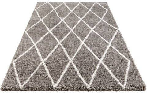 ELLE DECORATION Hoogpolig vloerkleed ABBEVILLE Dichte, zachte, hoge pool, Scandinavische look, geometrisch design, woonkamer, slaapkamer, robuust, gemakkelijk in onderhoud