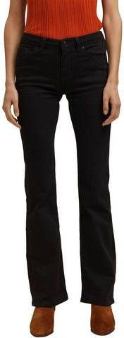 ESPRIT Women Casual bootcut jeans met biologisch katoen zwart