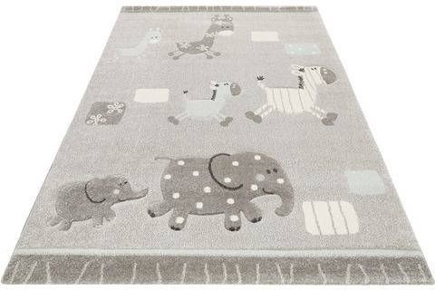 Esprit Vloerkleed voor de kinderkamer Kids Lucky Zoo 2.0 Kinderkleed met dierentuinmotief