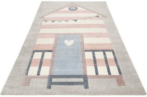 Esprit Vloerkleed voor de kinderkamer Sea Castle Sea Castle ESP 21072 Korte pool, maritiem dessin, strandkasteel