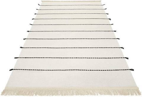 Esprit Wollen kleed Lina ESP 2205 Vloerkleed van natuurmateriaal met franje, modern design, woonkamer