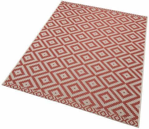 freundin Home Collection Vloerkleed Summer Geschikt voor binnen en buiten, ruiten design, woonkamer, balkon, terras, tuin, gemakkelijk in onderhoud, platweefsel