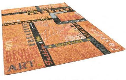 Gino Falcone Vloerkleed Cosima 115 plat geweven jacquard vloerkleed, met chenillegaren, modern design, woonkamer