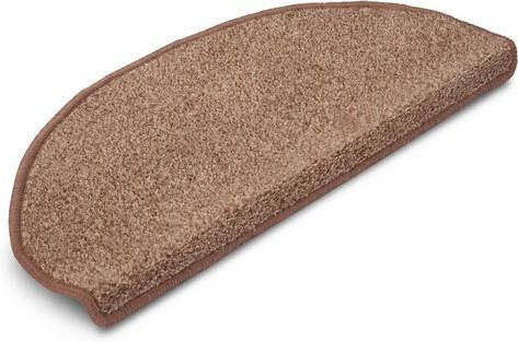 Hanse Home Exclusiv Tredemat Liberty Unikleur, slijtvast, hal, woonkamer, volle kleuren, afhechting, gemakkelijk in onderhoud, mêlee, trap, afgehecht, set met 15 treden