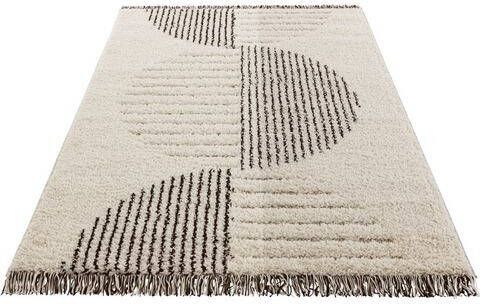 HANSE Home Hoogpolig vloerkleed Akan Sisal look, reliëfstructuur, woonkamer, slaapkamer, werkkamer, robuust, onderhoudsarm