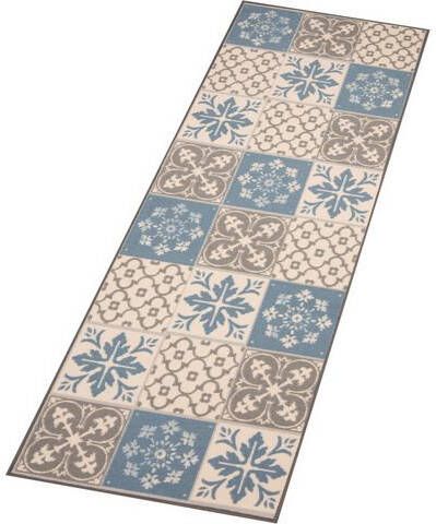 HANSE Home Keukenloper Mare Korte pool, tegel design, tegel look, tapijtloper, keuken, hal, robuust, gemakkelijk in onderhoud, antislip, afgehecht