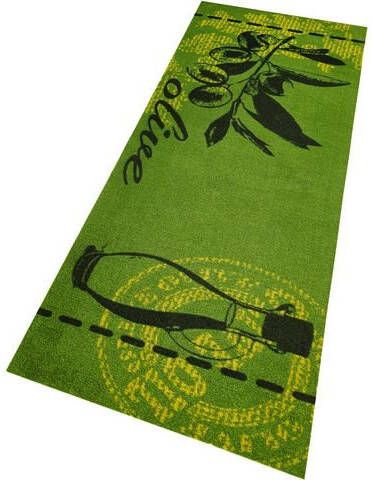 HANSE Home Keukenloper Olive Korte pool, antislip, mediterraans design, tapijtloper, wasbaar, robuust, gemakkelijk in onderhoud, keuken, volle kleuren