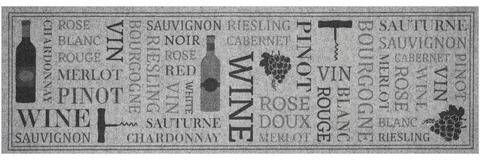 HANSE Home Keukenloper Wine Lovers Korte pool, antislip, tapijtloper, slijtvast, gemakkelijk in onderhoud, robuust, keuken, wijnkelder, wijn, druif