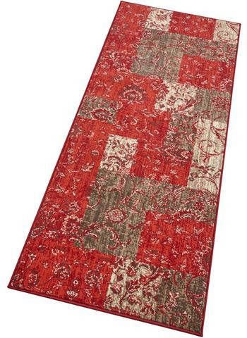 HANSE Home Loper Kirie Korte pool, modern design in patchwork look woonkamer, slaapkamer, werkkamer, robuust, gemakkelijk in onderhoud, afgehecht