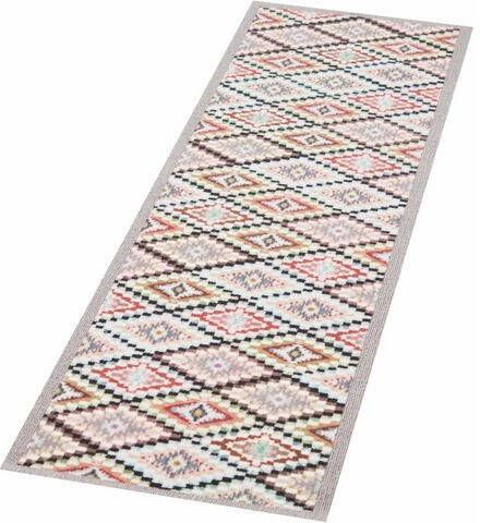 HANSE Home Loper Navajo Geschikt voor binnen en buiten, ruiten design, tapijtloper, keuken, tuin, terras, robuust, gemakkelijk in onderhoud, wasbaar