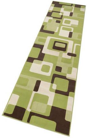 HANSE Home Loper Retro Korte pool, grafisch dessin, afgehecht, woonkamer, slaapkamer, werkkamer, robuust, gemakkelijk in onderhoud