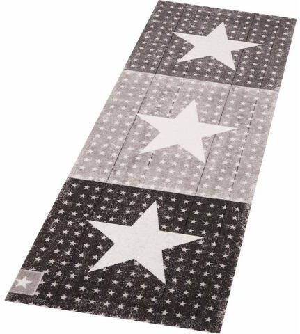 HANSE Home Loper Star Boulevard Geschikt voor binnen en buiten, sterretjes motief, loper, keuken, tuin, terras, robuust, gemakkelijk in onderhoud, wasbaar, antislip