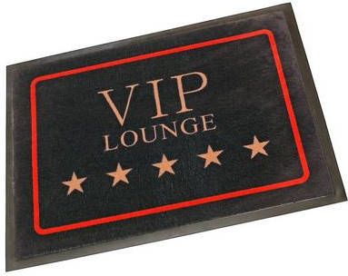 HANSE Home Mat VIP Lounge Geschikt voor binnen en buiten, motiefprint, met spreuk, tekst, robuust, gemakkelijk in onderhoud, antislip, wasbaar