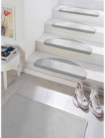 HANSE Home Tredemat Fancy Korte pool matten, grote keus in kleuren, 15 stuks in een set, Trapbekleding, unikleur, in kleur bijpassende afhechting