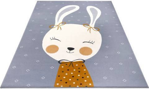 HANSE Home Vloerkleed voor de kinderkamer Bunny Polly Korte pool, diermotief, kinderkamer, slijtvast, gemakkelijk in onderhoud, robuust