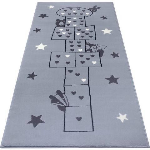 HANSE Home Vloerkleed voor de kinderkamer Jump Speelmat hinkelbaan hemel & hel, dieren, kinderkamer, platweefsel, gemakkelijk in onderhoud