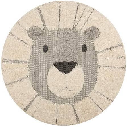 HANSE Home Vloerkleed voor de kinderkamer Lion Lucky Diermotief, korte pool, reliëfstructuur, kinderkamer, slijtvast, gemakkelijk in onderhoud