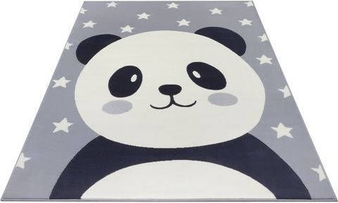 HANSE Home Vloerkleed voor de kinderkamer Panda Pepples Korte pool, diermotief, sterren, kinderkamer, slijtvast, gemakkelijk in onderhoud, robuust