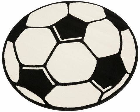 HANSE Home Vloerkleed voor de kinderkamer Voetbal speelmat voor vrijwel elke gelegenheid, korte pool, kinderkamer, gemakkelijk in onderhoud