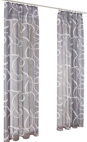 Decor. vitrage in grijs/wit van heine home