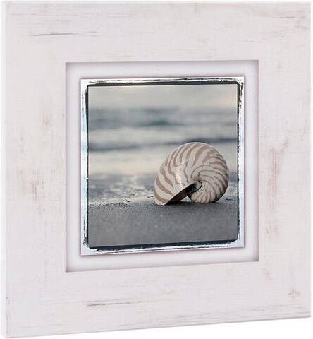 Home affaire Artprint op hout Slakkenhuis op zand 40/40 cm