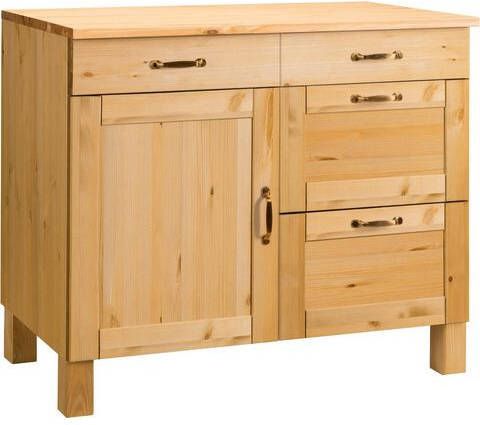 Home affaire Onderkast Alby Breedte 100 cm, 1 deur, 4 laden