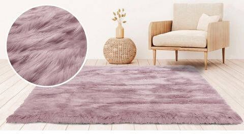 Home affaire Vachtvloerkleed Valeria Imitatiebont, zeer zachte pool, woonkamer