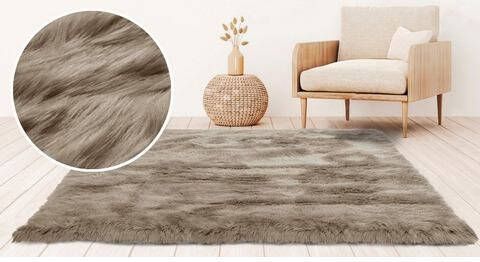 Home affaire Vachtvloerkleed Valeria Imitatiebont, zeer zachte pool, woonkamer