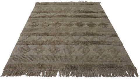 Home affaire Vloerkleed Amke met franje, woonkamer