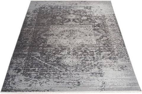 Home affaire Vloerkleed BRUNO Vintage design, met franje, woonkamer