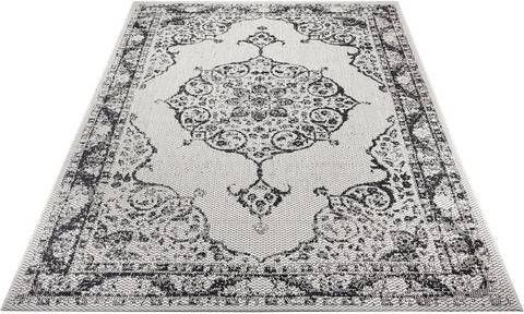 Home affaire Vloerkleed Holden Geschikt voor binnen en buiten, woonkamer, balkon, terras, tuin, slijtvast en gemakkelijk in onderhoud, platweefsel