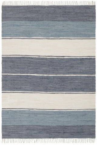 Home affaire Vloerkleed MERLE Platweefsel, met de hand geweven, aan beide kanten te gebruiken, met franje, woonkamer