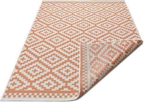 Home affaire Vloerkleed Ramona Geschikt voor binnen en buiten, sisal look, tweezijdig te gebruiken kleed, ruiten design, boho look, woonkamer, balkon, terras