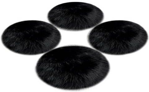 Home affaire Zitkussen Dena Zitkussen, zitvacht, rond, ø 35 cm, imitatiebont