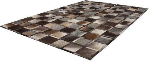 Kayoom Leren vloerkleed Lavish 410 Patchwork echt leer bont, woonkamer