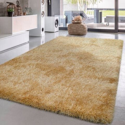 Leonique Hoogpolig vloerkleed Glamourova Unikleurig, met zeer zacht glans garen, een echt heerlijk zacht vloerkleed, ideaal in de woonkamer & slaapkamer