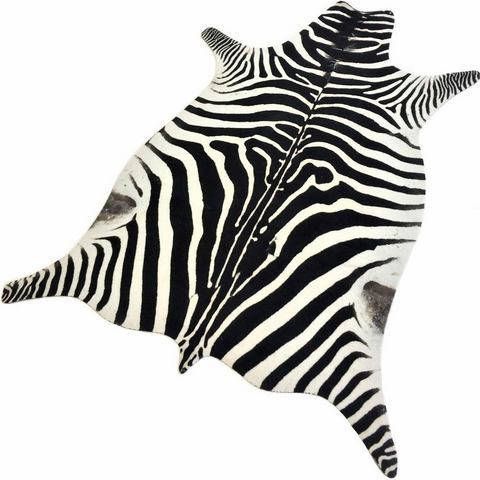 Living Line Vachtvloerkleed Zebra Look Imitatiebont, gedessineerd, wasbaar, ideaal in de woonkamer & slaapkamer
