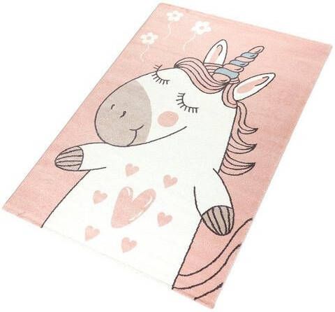 Living Line Vloerkleed voor de kinderkamer Eenhoorn Speelkleed, pastelkleuren, kinderkamer