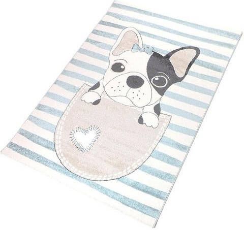 Living Line Vloerkleed voor de kinderkamer Puppy Speelkleed, motief hond, pastelkleuren, kinderkamer