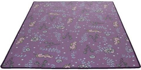 Living Line Vloerkleed voor de kinderkamer Zeewereld zeepaardje Velours, motief zeedieren, kinderkamer