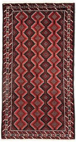 morgenland Hoogpolige loper Belutsch geheel gedessineerd rosso 199 x 107 cm Handgeknoopt