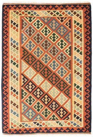 morgenland Hoogpolige loper Bidjar geometrisch rosso 200 x 75 cm Uniek exemplaar met certificaat