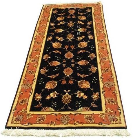morgenland Hoogpolige loper Tabriz 50 Raj sterk gedessineerd Salmone 200 x 75 cm Uniek exemplaar met certificaat