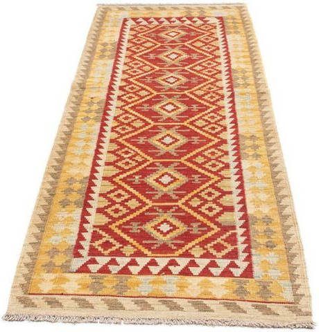 morgenland Loper Kelim medaillon rosso 203 x 71 cm Oriëntaalse look