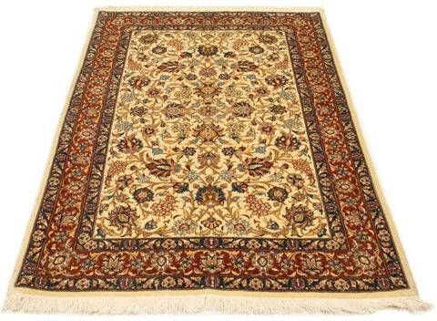 morgenland Vloerkleed Ghom vloerkleed met de hand geknoopt beige Perzisch tapijt Ghom 154 x 100 cm beige handgeknoopt