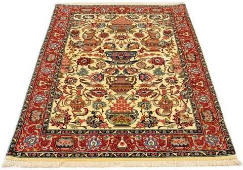 morgenland Vloerkleed Ghom vloerkleed met de hand geknoopt beige Perzisch tapijt Ghom 170 x 104 cm beige handgeknoopt