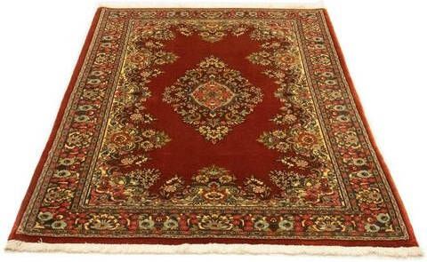 morgenland Vloerkleed Ghom vloerkleed met de hand geknoopt roest Perzisch tapijt Ghom 144 x 100 cm roest handgeknoopt