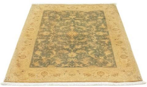 morgenland Vloerkleed Tabriz 50 Raj vloerkleed met de hand geknoopt groen Perzisch tapijt Tabriz Royal 144 x 99 cm groen handgeknoopt