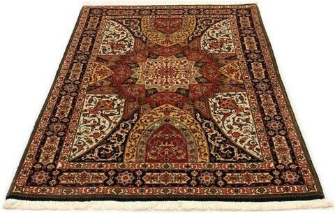 morgenland Vloerkleed Tabriz 50 Raj vloerkleed met de hand geknoopt meerkleurig Perzisch tapijt Tabriz Royal vierkant 100x100 cm meerkleurig handgeknoopt
